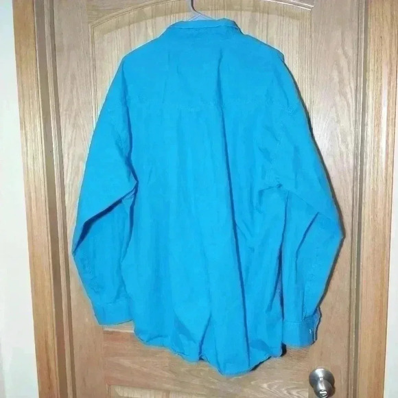 Resistol long sleeve button down teal shirt size XXL - Picture 4 of 5